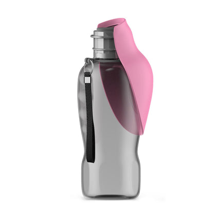 800ml Portable Dog Water Bottle - High Capacity Leakproof Foldable Drinking Bowl for Outdoor Activities