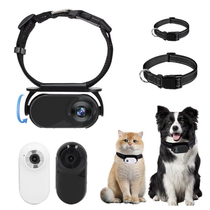 Pet Collar Camera with 120-Degree Lens and OTG Connection for Video Recording - Adjustable Magnetic Cat and Dog Outdoor Camera