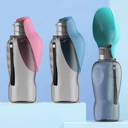 800ml Portable Dog Water Bottle - High Capacity Leakproof Foldable Drinking Bowl for Outdoor Activities