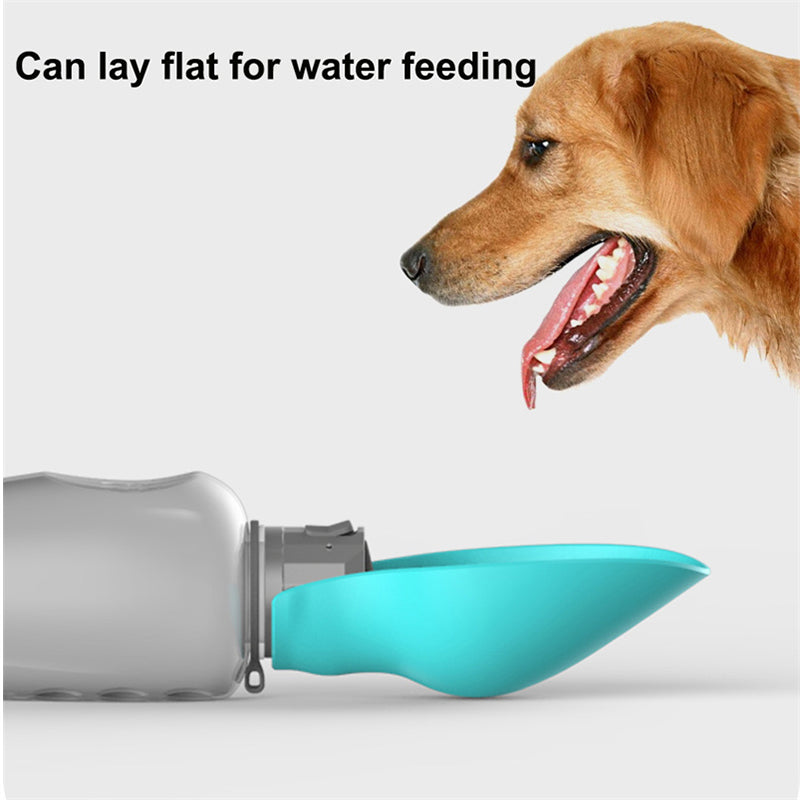 800ml Portable Dog Water Bottle - High Capacity Leakproof Foldable Drinking Bowl for Outdoor Activities