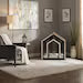 Contemporary Wooden Dog Crate Furniture with Cushioned Indoor Bed