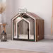 Contemporary Wooden Dog Crate Furniture with Cushioned Indoor Bed